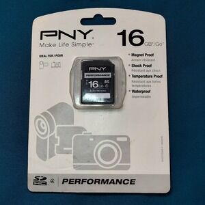 PNY Premium 16GB SDHC Memory Card, Class 4 NEW model# P-SDHC16G4H-GE